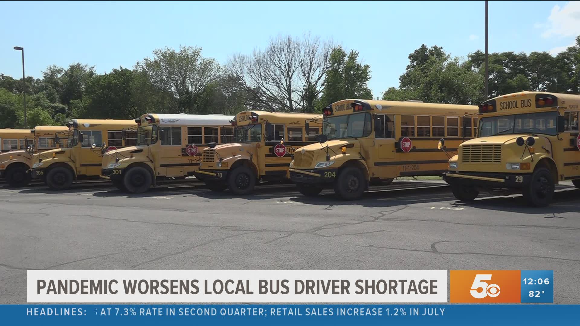 Pandemic worsens local bus driver shortage.