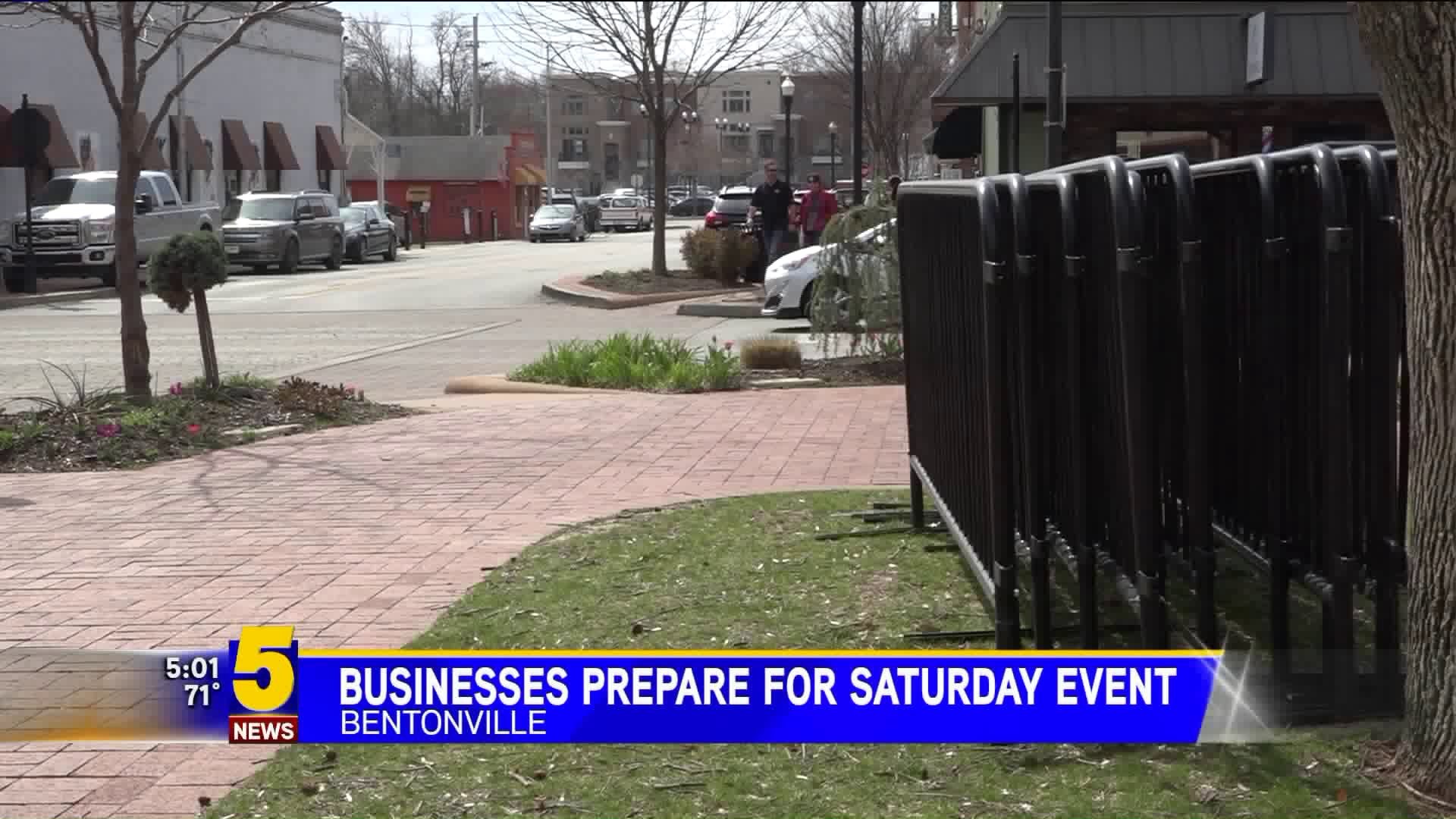 Businesses Prepare For Saturday Event