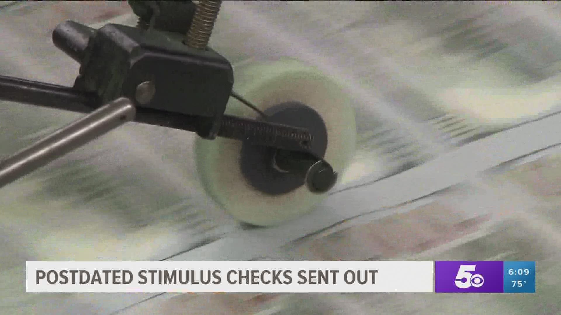 Postdated stimulus checks sent out