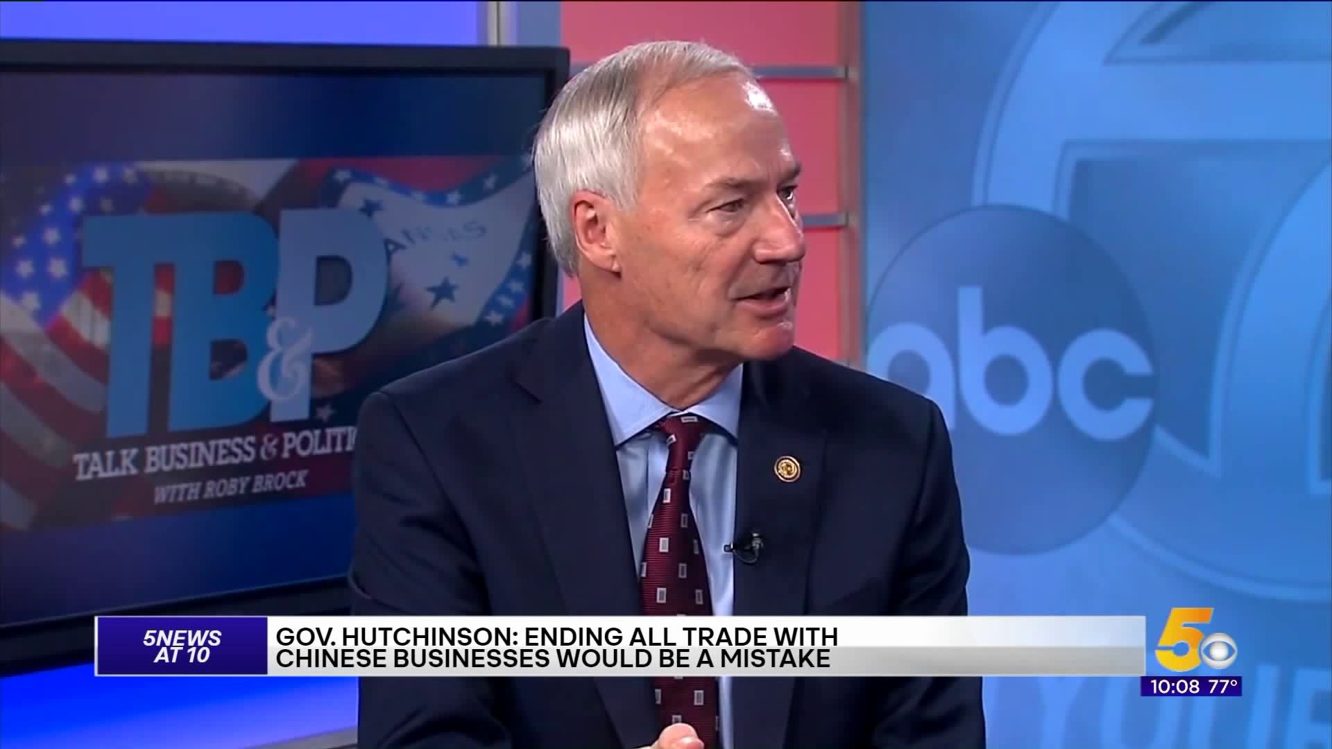 Governor Hutchinson Says Trump`s Call To Exit China `Would Be A Mistake`