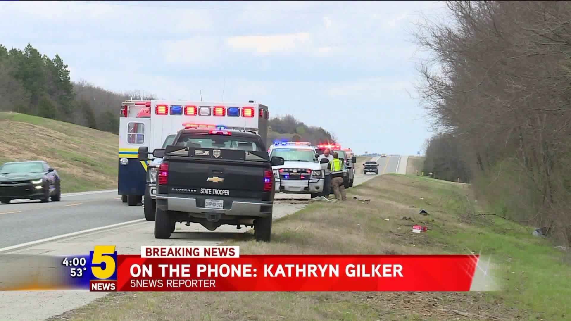 Emergency Crews Respond To Fatal Car Crash In LeFlore County