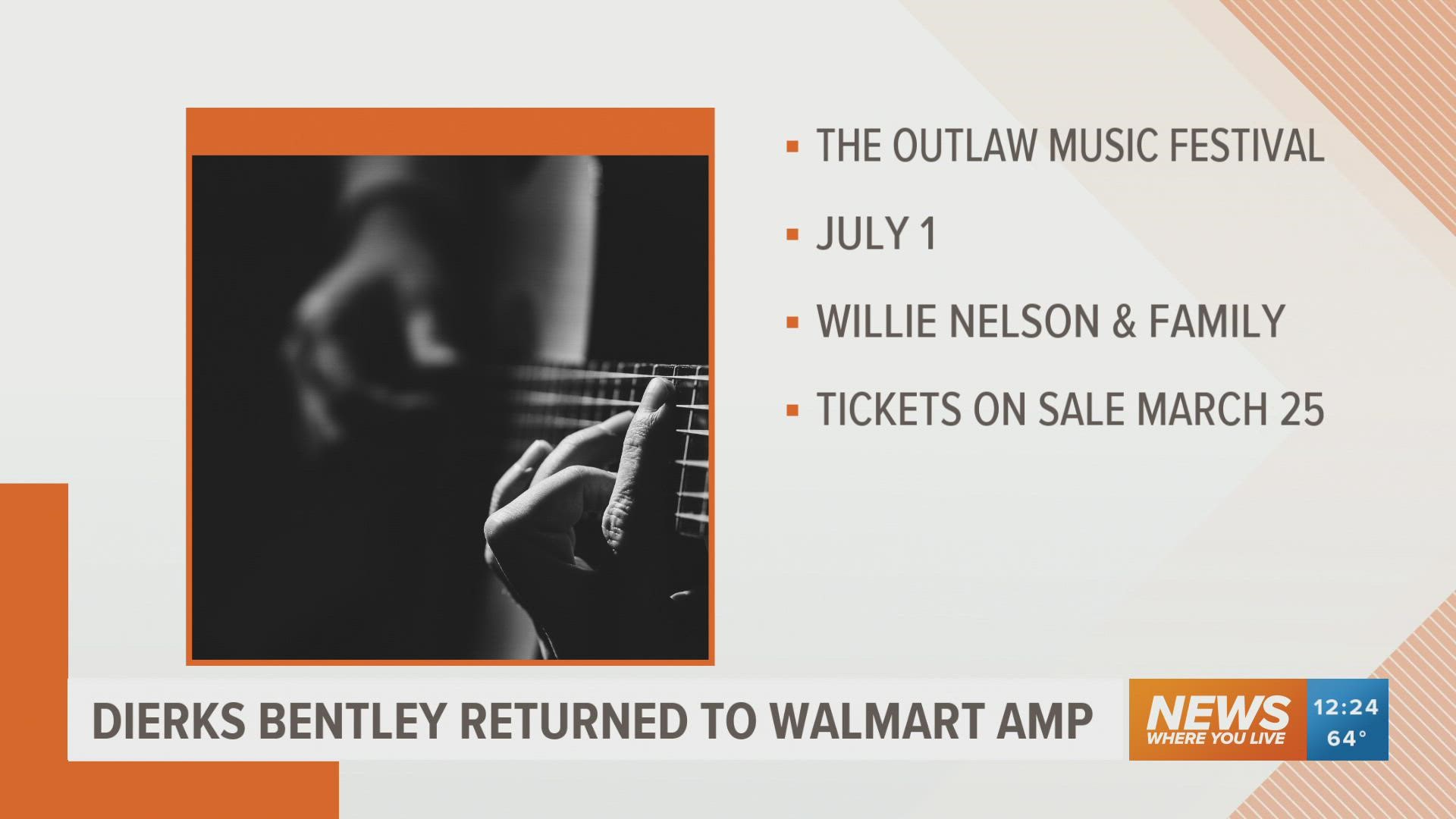 Willie Nelson & Family, Brothers Osborne, Steve Earle & The Dukes, and Allison Russell will all be performing at the Walmart AMP during the festival this July.