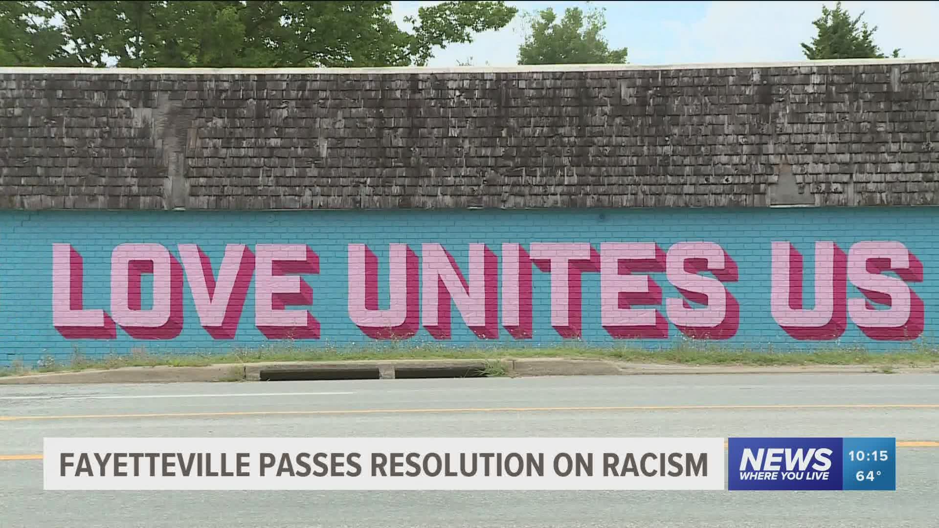 Fayetteville passes resolution on racism