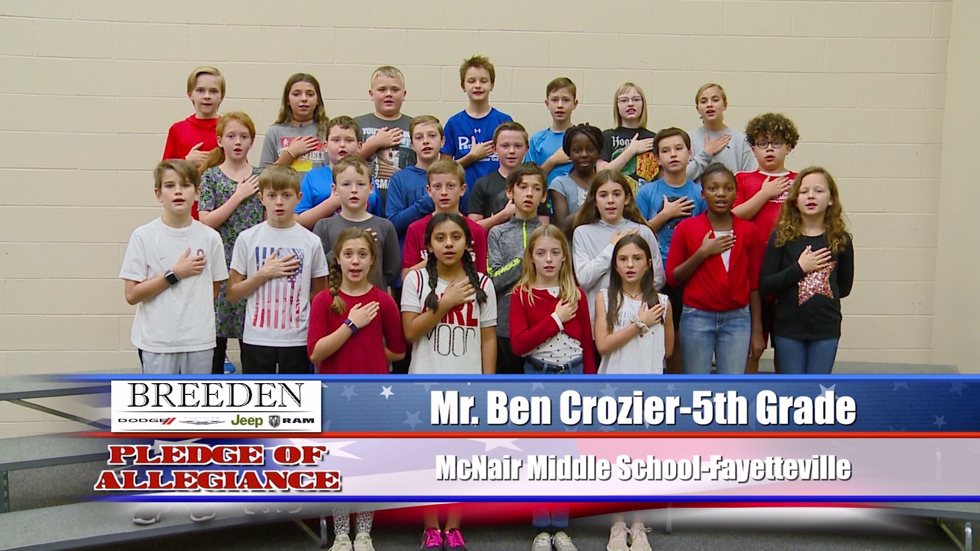 Mr. Ben Crozier 5th- Grade McNair Middle School, Fayetteville