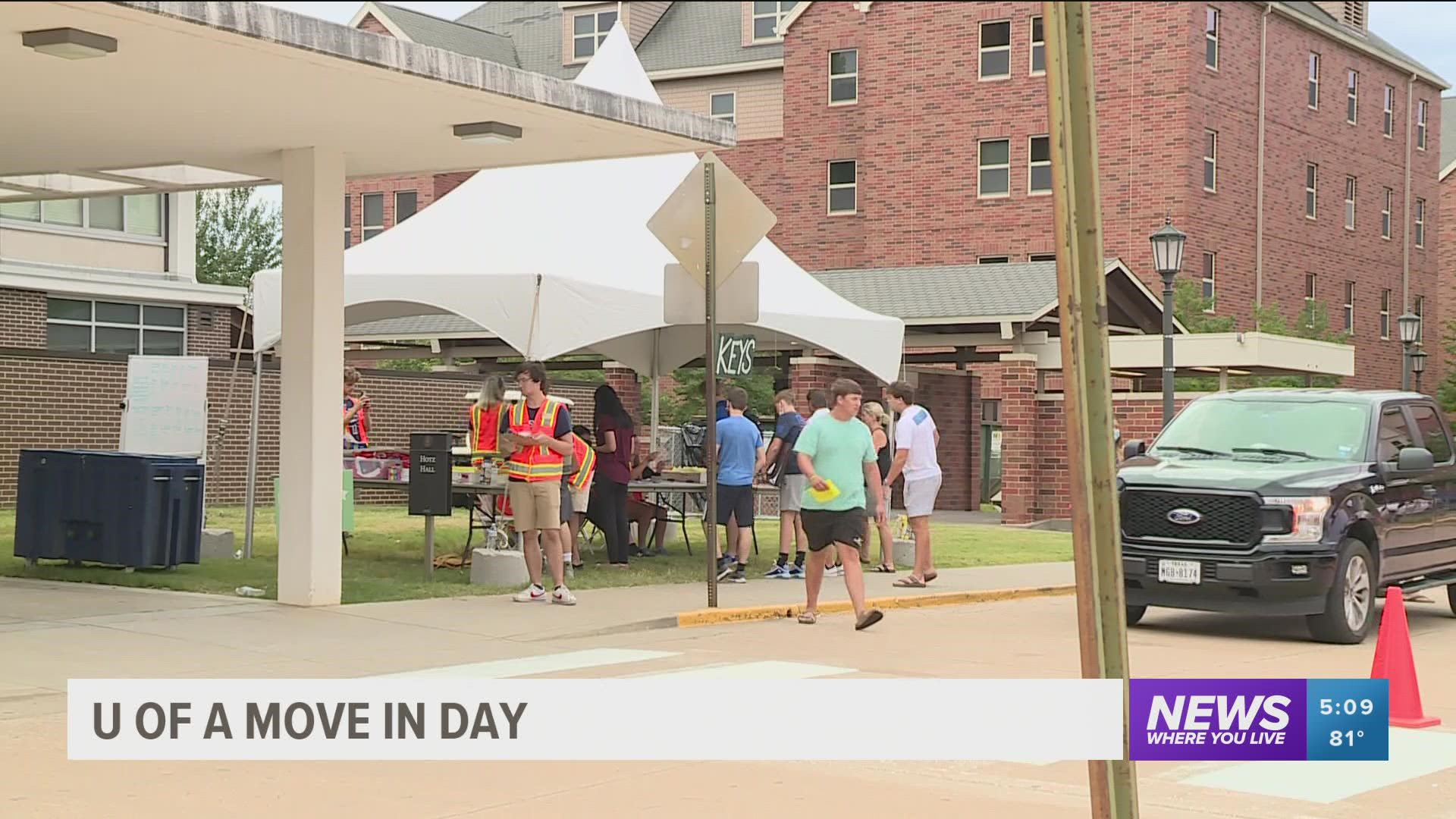 U of A Move-In Day takes place Saturday, August 14, 2021.