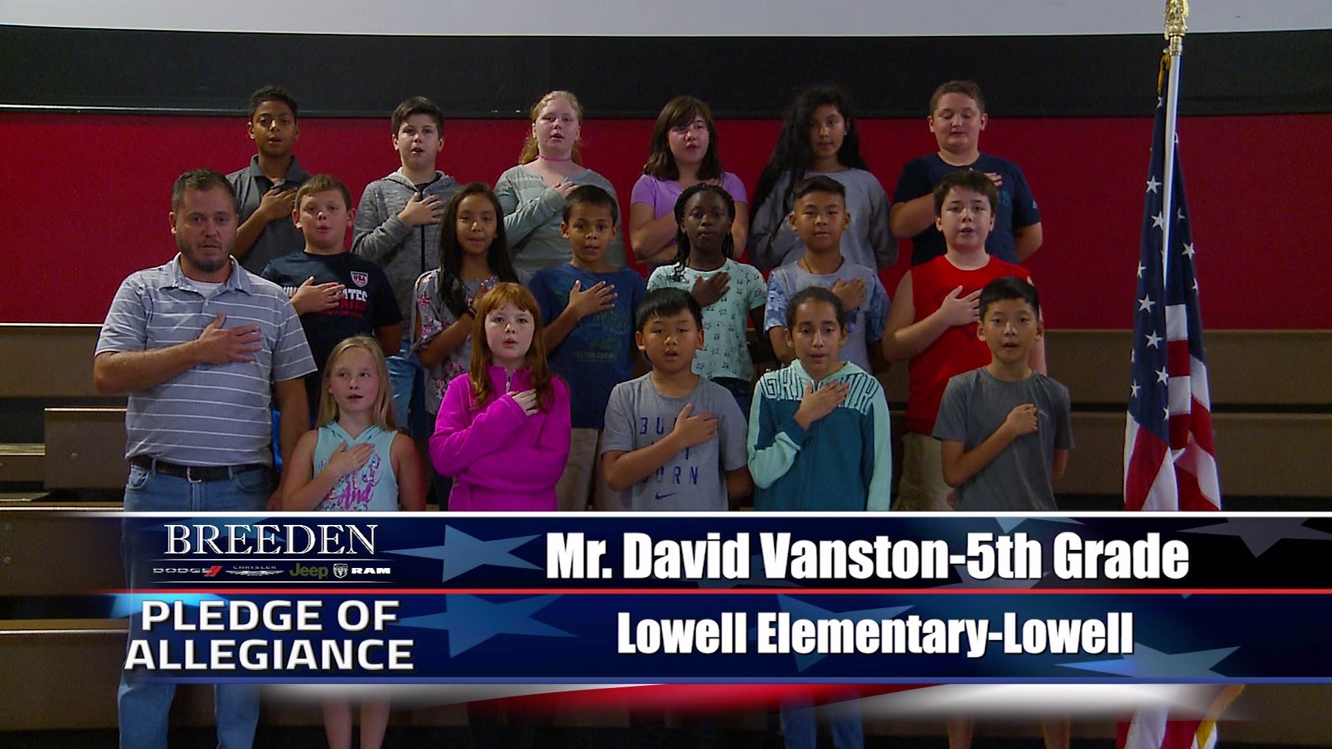 Mr. David Vanston  5th Grade Lowell Elementary, Lowell