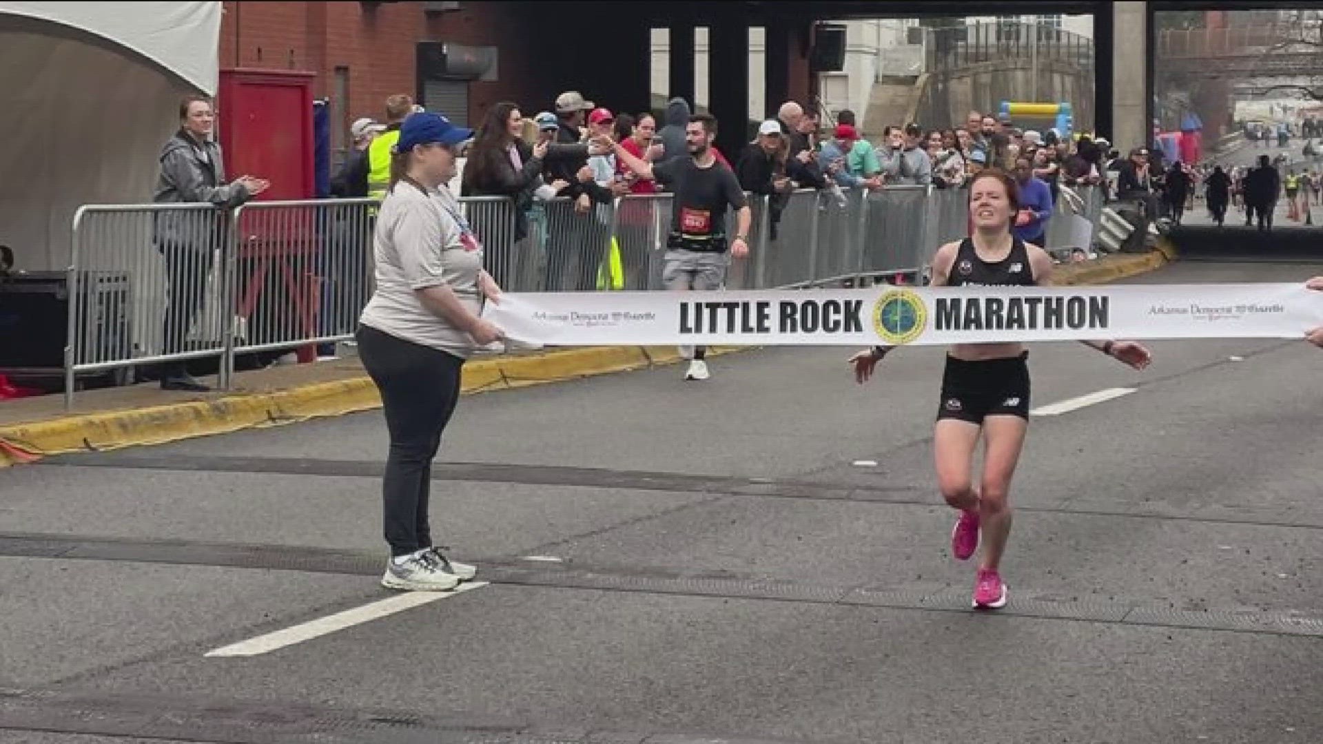 Abigayle Money trained for over 4 months to finish first in the Little Rock Marathon with a 2 minute and 51 second time.