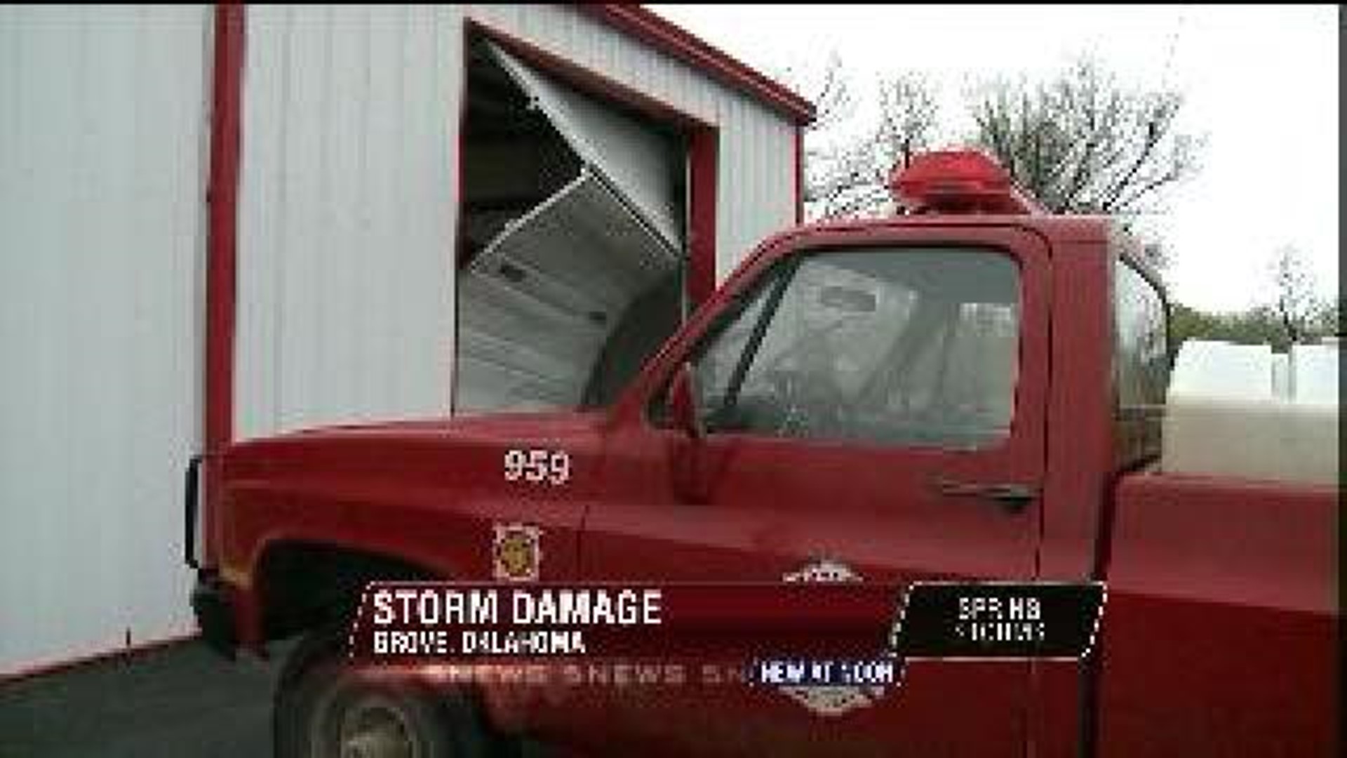 Fire Station Damaged by Possible Tornado