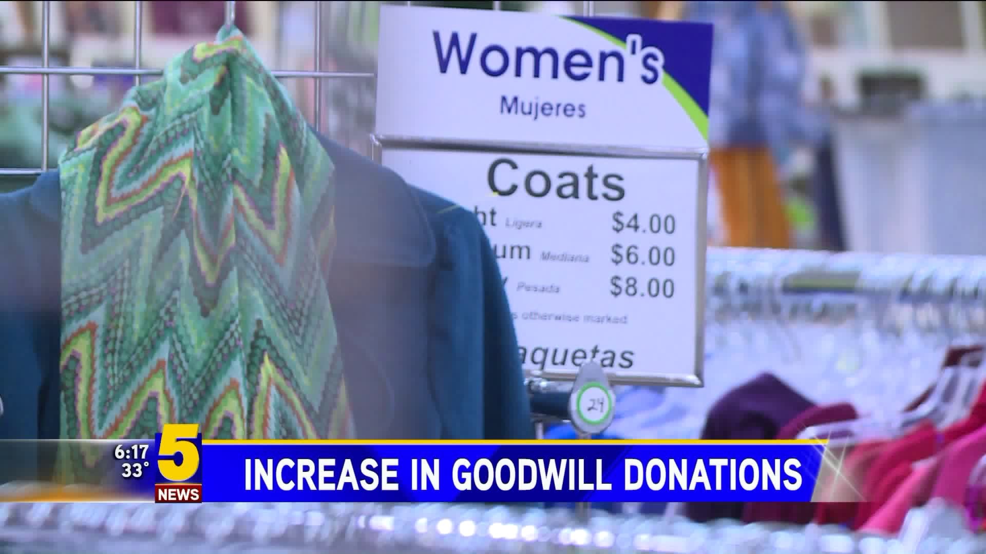 Increase In Goodwill Donations