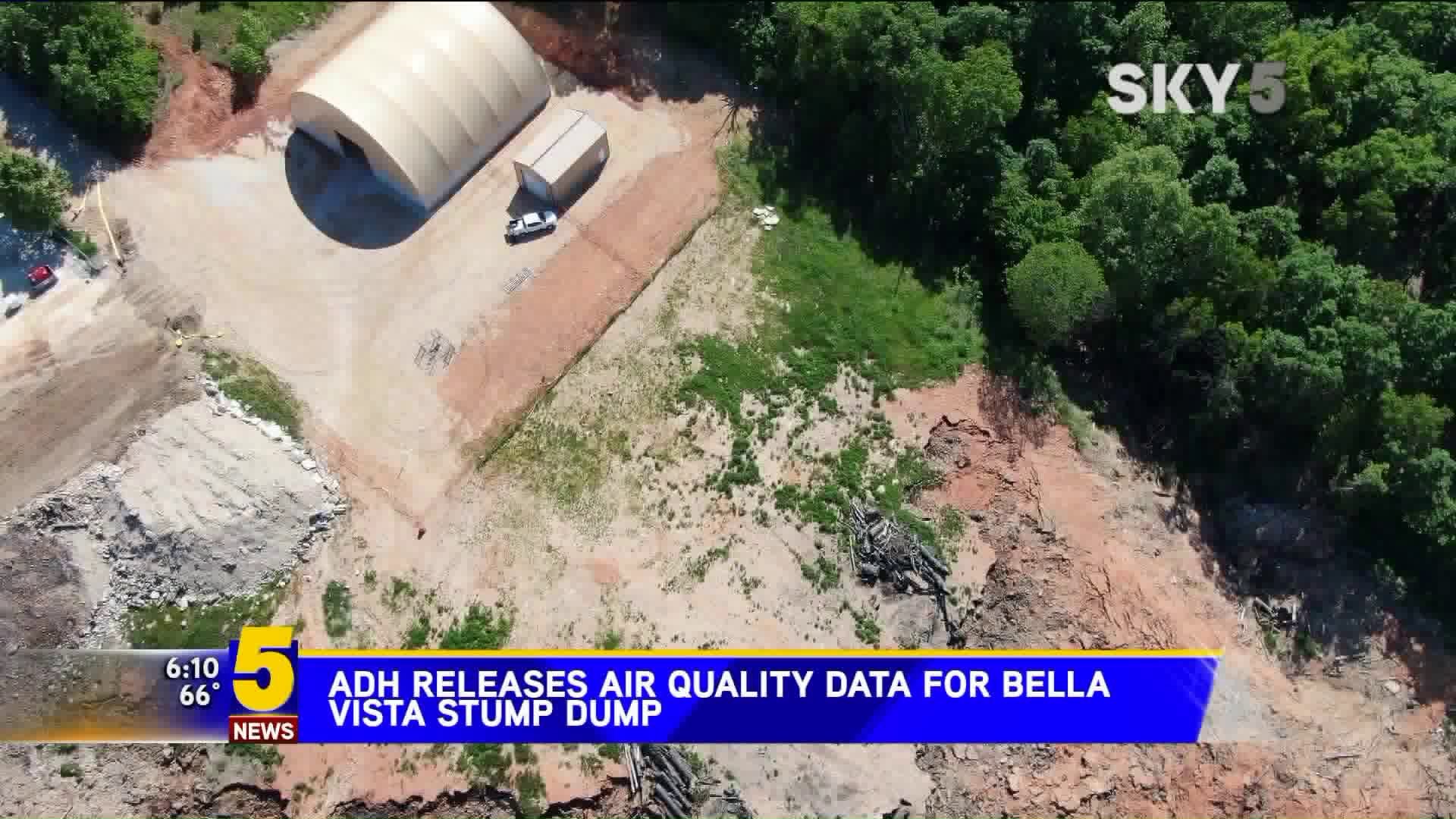 ADH Releases Air Quality Data For Bella Vista Stump Dump