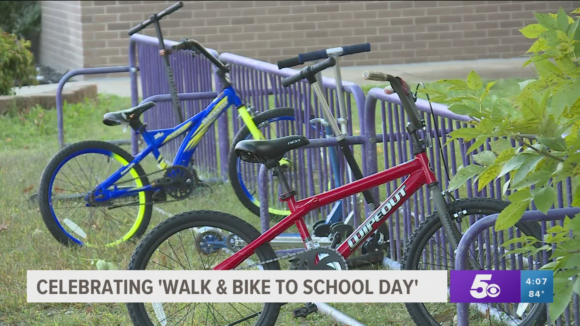 Students walked, rode their bikes and even rode their scooters to school to celebrate National Walk and Ride your Bike to School day. https://bit.ly/3loRCbm