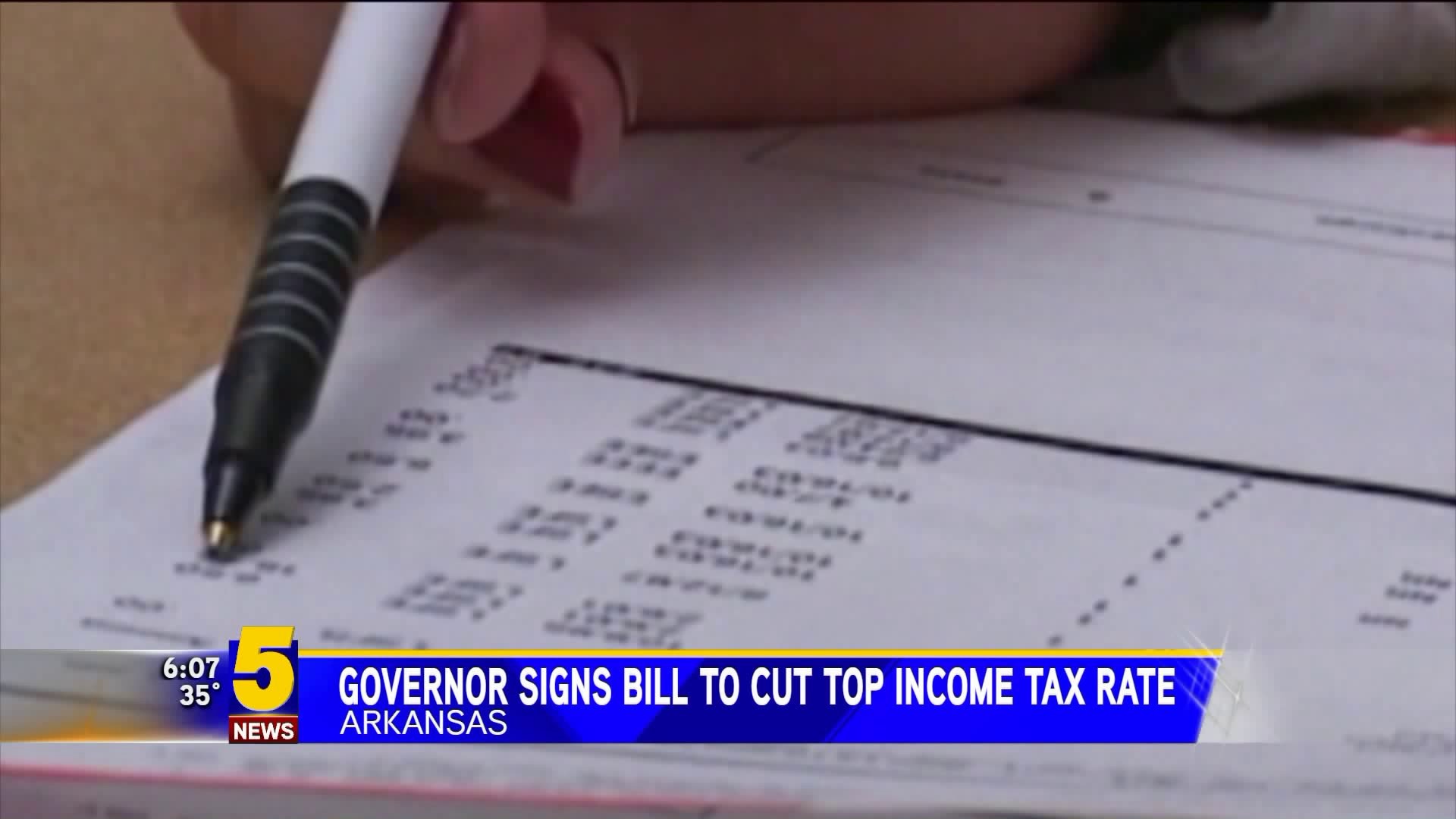 Governor Hutchinson Signs Bill To Cut Top Income Tax Rate