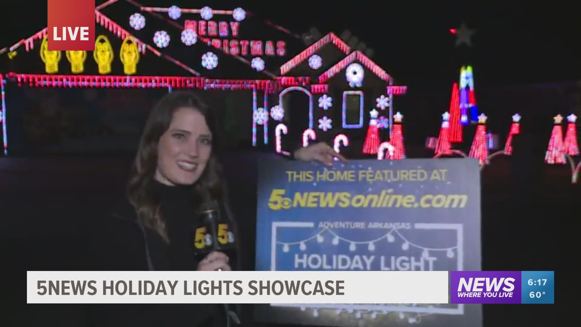 Meteorologist Michelle Trotter visited the Speegle's home in Fort Smith for our first 5NEWS Holiday Lights Showcase!
