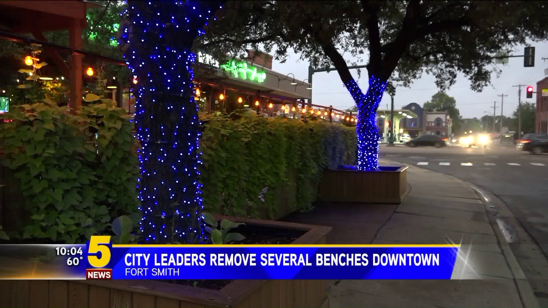 City Leaders Remove Several Benches Downtown
