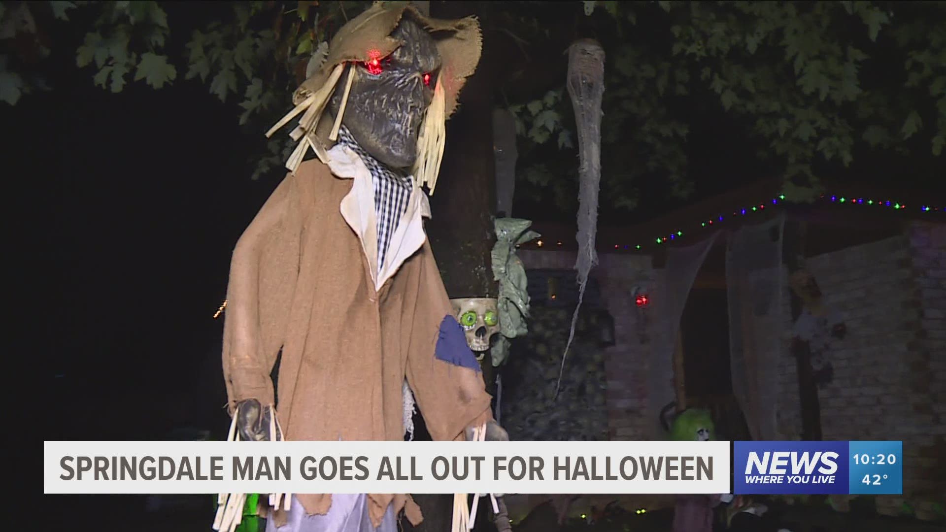 Some Halloween decorations are a little more elaborate than others. A Springdale man created a spooktacular scene.
