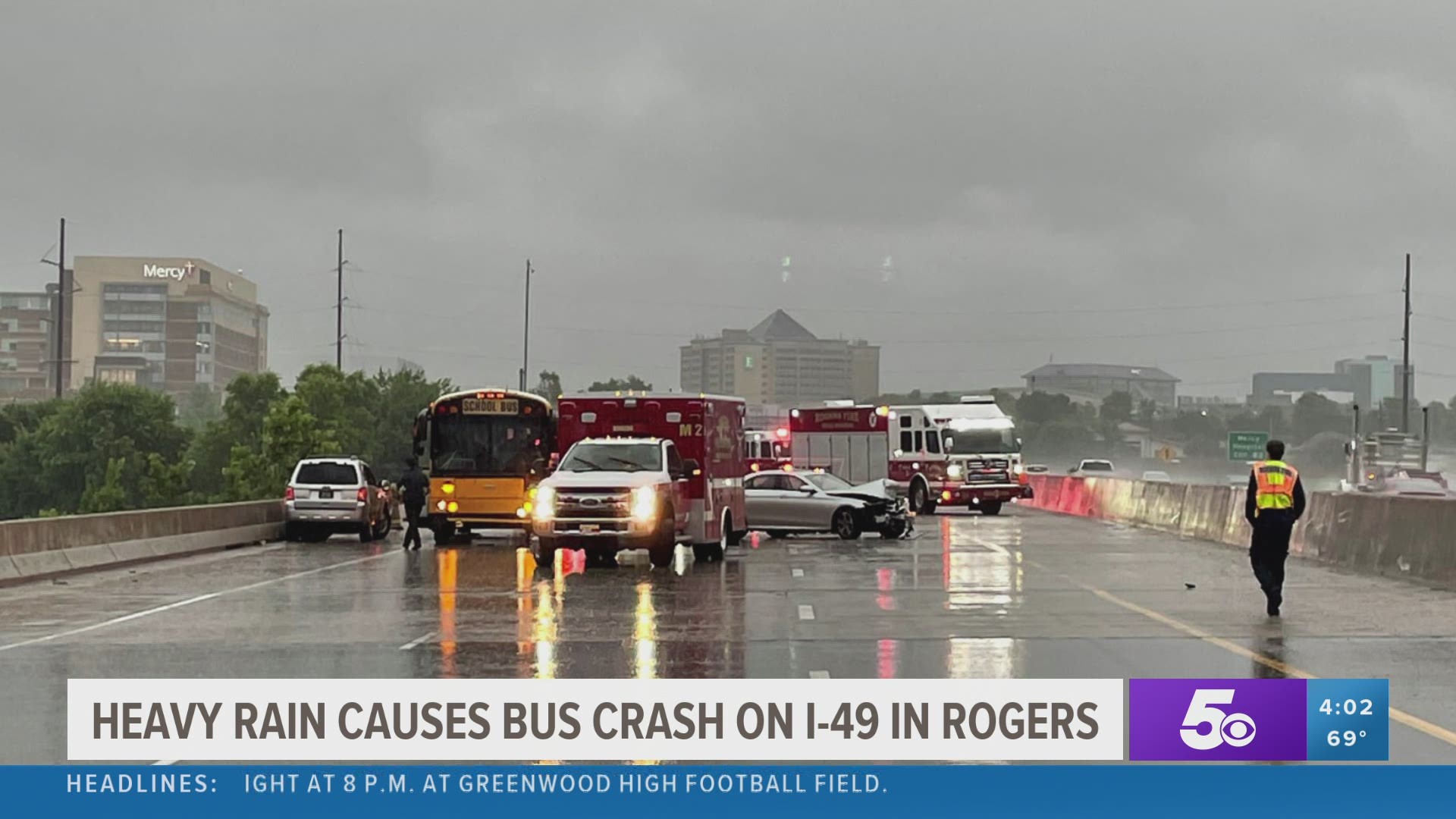 None of the students on board the bus at the time of the crash were injured.
