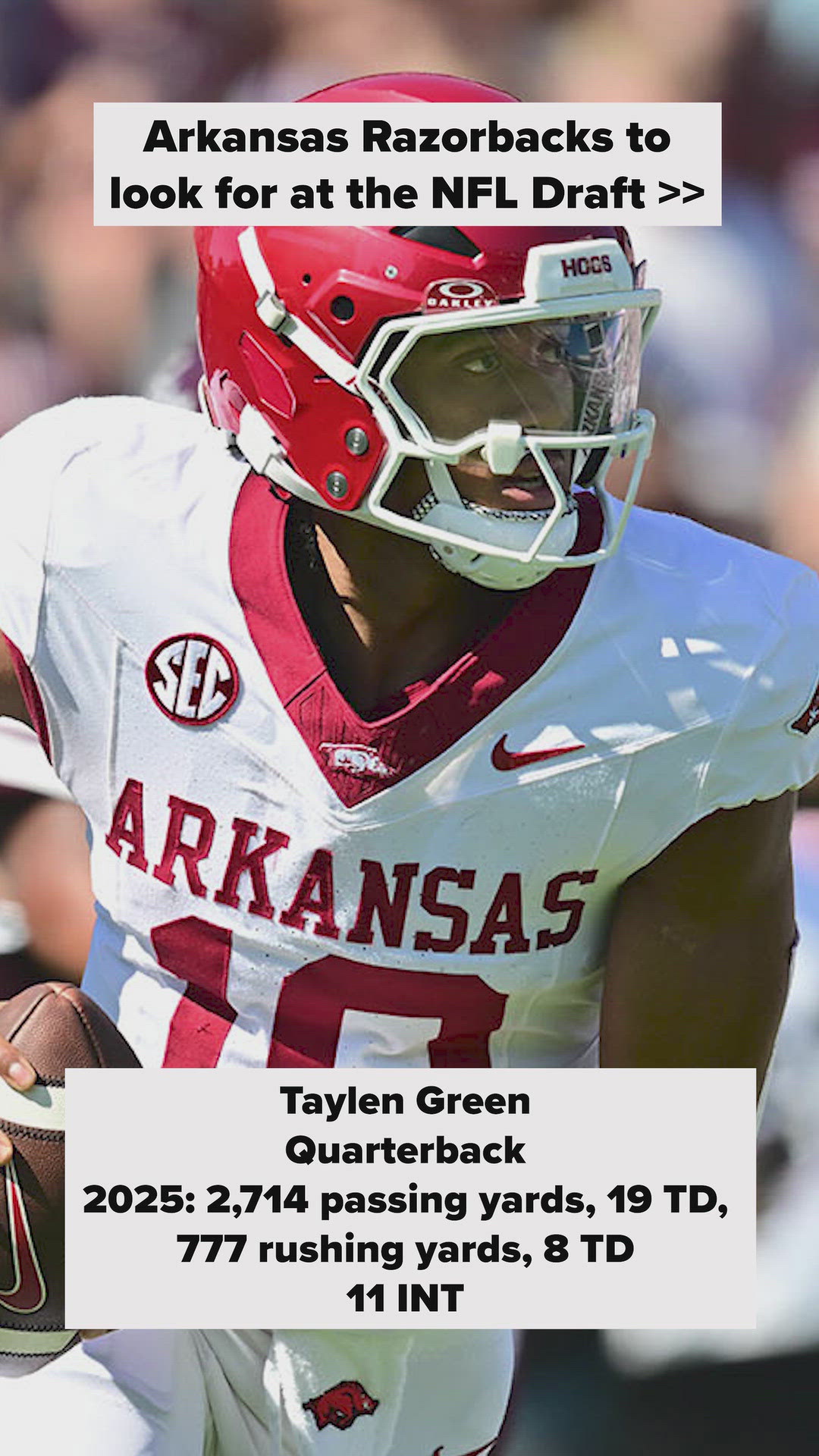 Arkansas Razorbacks who could be picked in the 2026 NFL Draft ...