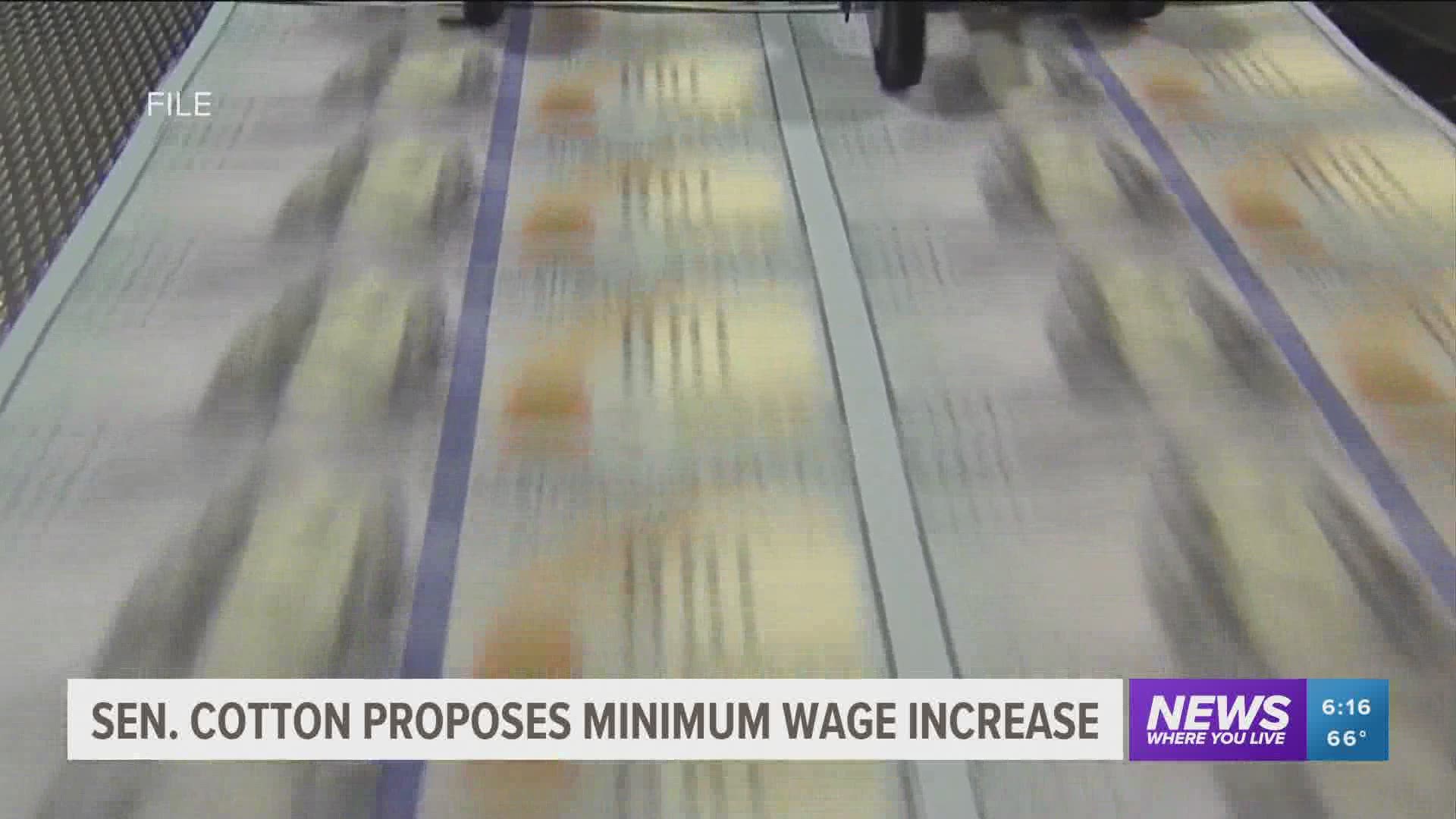 Sen. Tom Cotton proposes bill that would increase minimum wage to $10