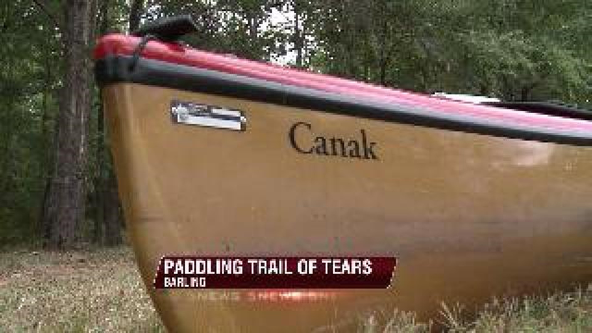Dale Stewart is kayaking along the water route of the Trail of Tears