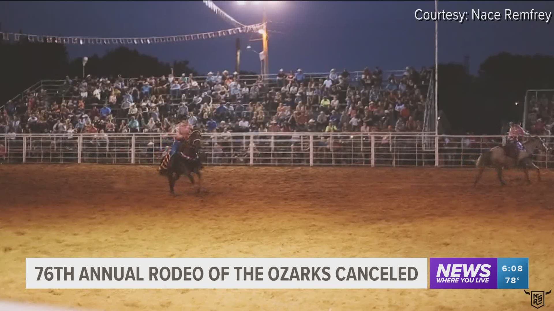 76th annual Rodeo of the Ozarks canceled