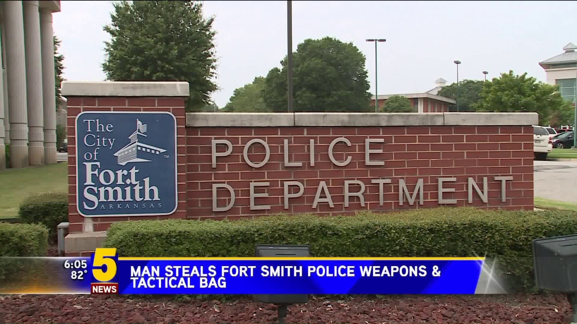 Man Steals Fort Smith Police Weapons & Tactical Bag