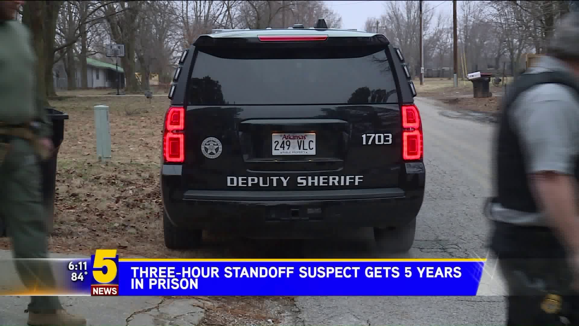 Three Hour Standoff Suspect Gets 5 Years