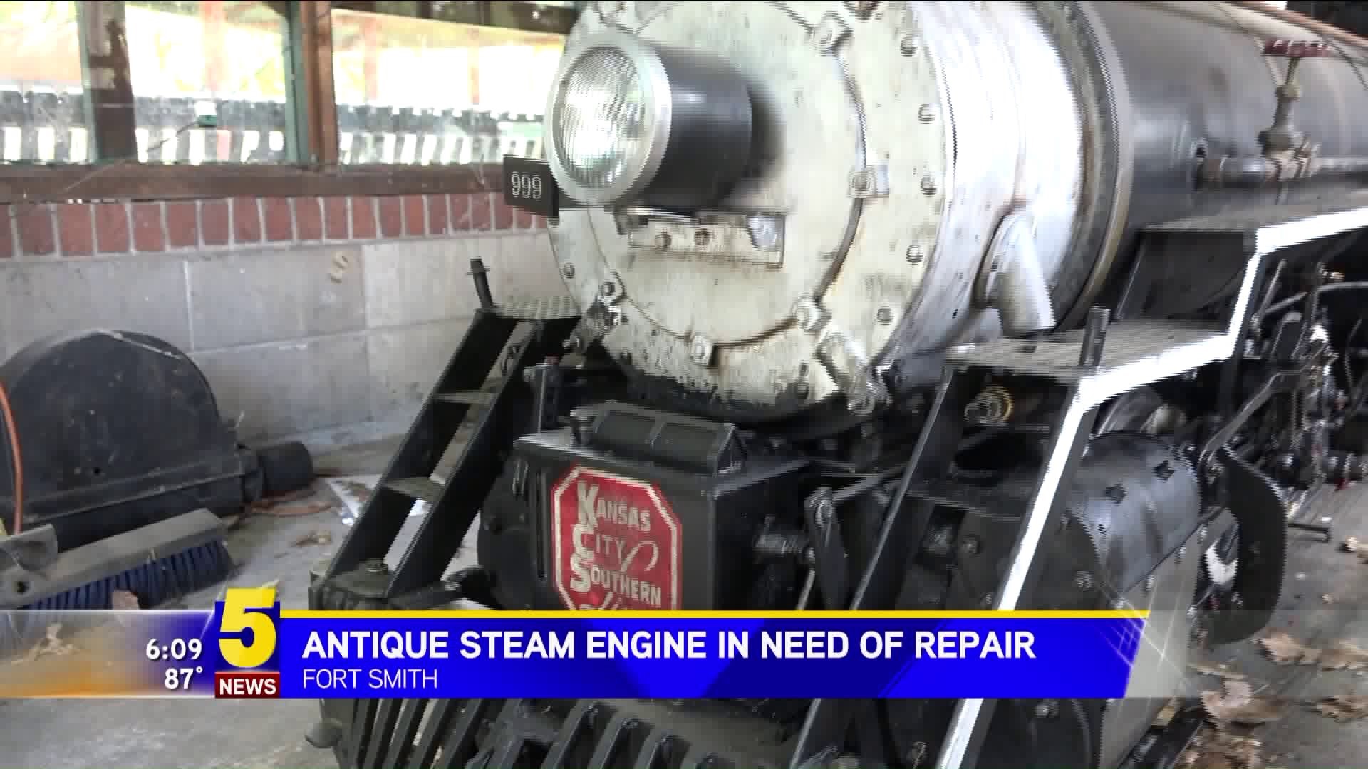 Antique Steam Engine In Need Of Repair
