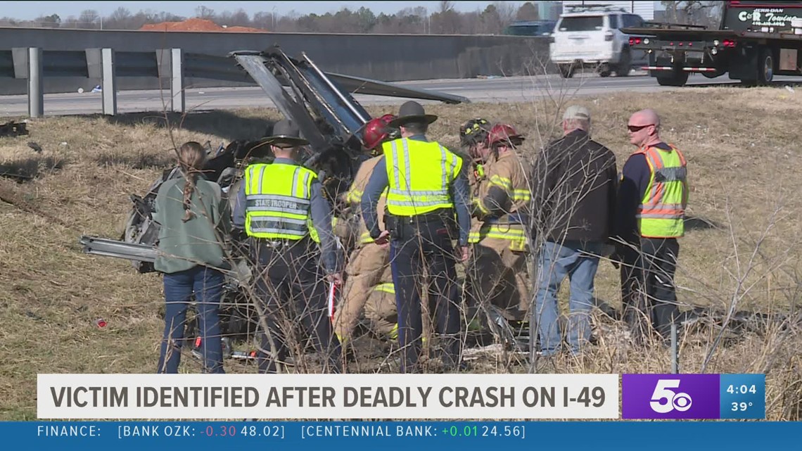Victim of deadly crash on I-49 identified