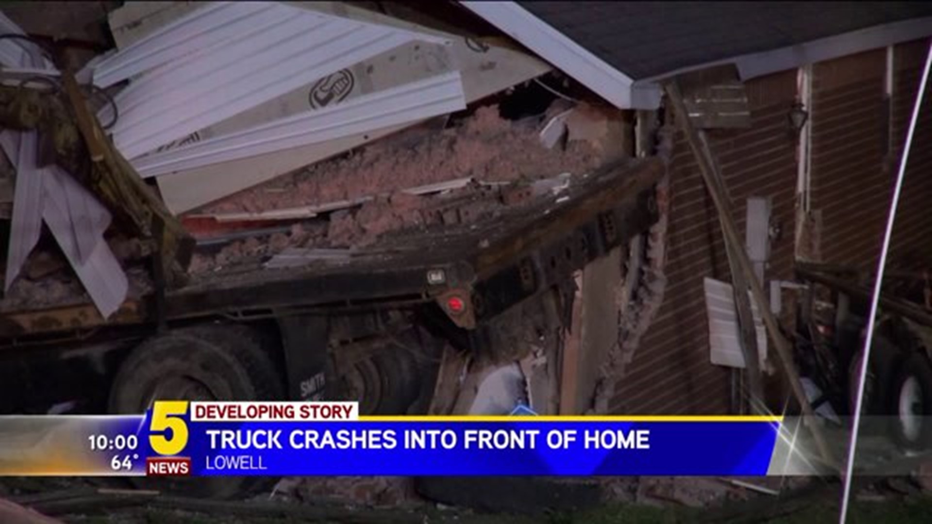 Truck Crashes Into House