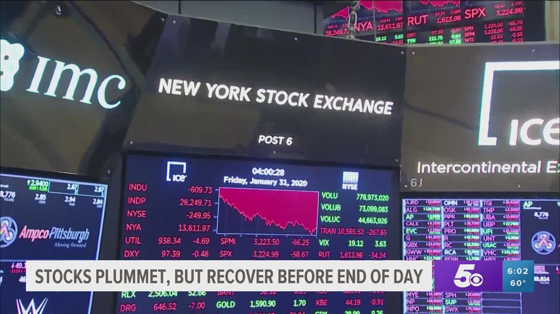 Stocks plummet only to recover before end of day