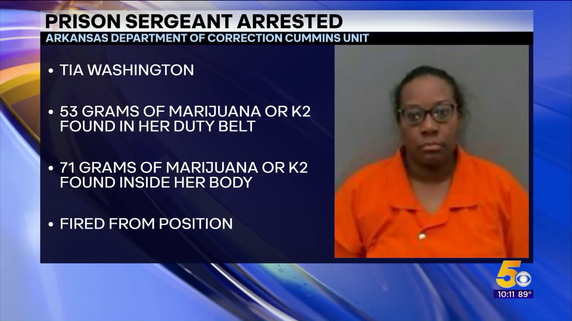 Arkansas Prison Sergeant Accused Of Stashing Drugs Inside Her Body