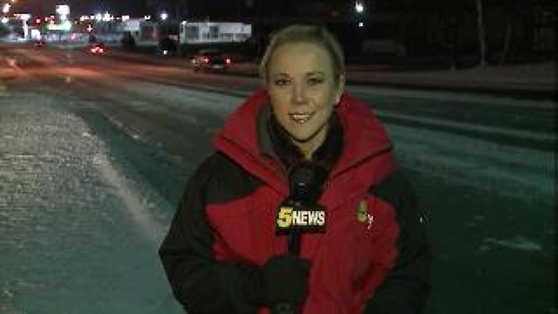 Ice, Hard Snow on Fort Smith Roads