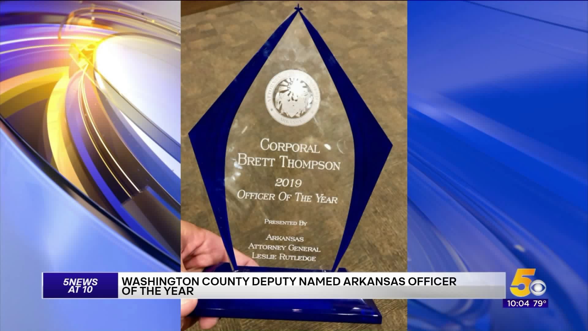 Washington Co. Sheriff`s Deputy Named Arkansas Officer Of The Year