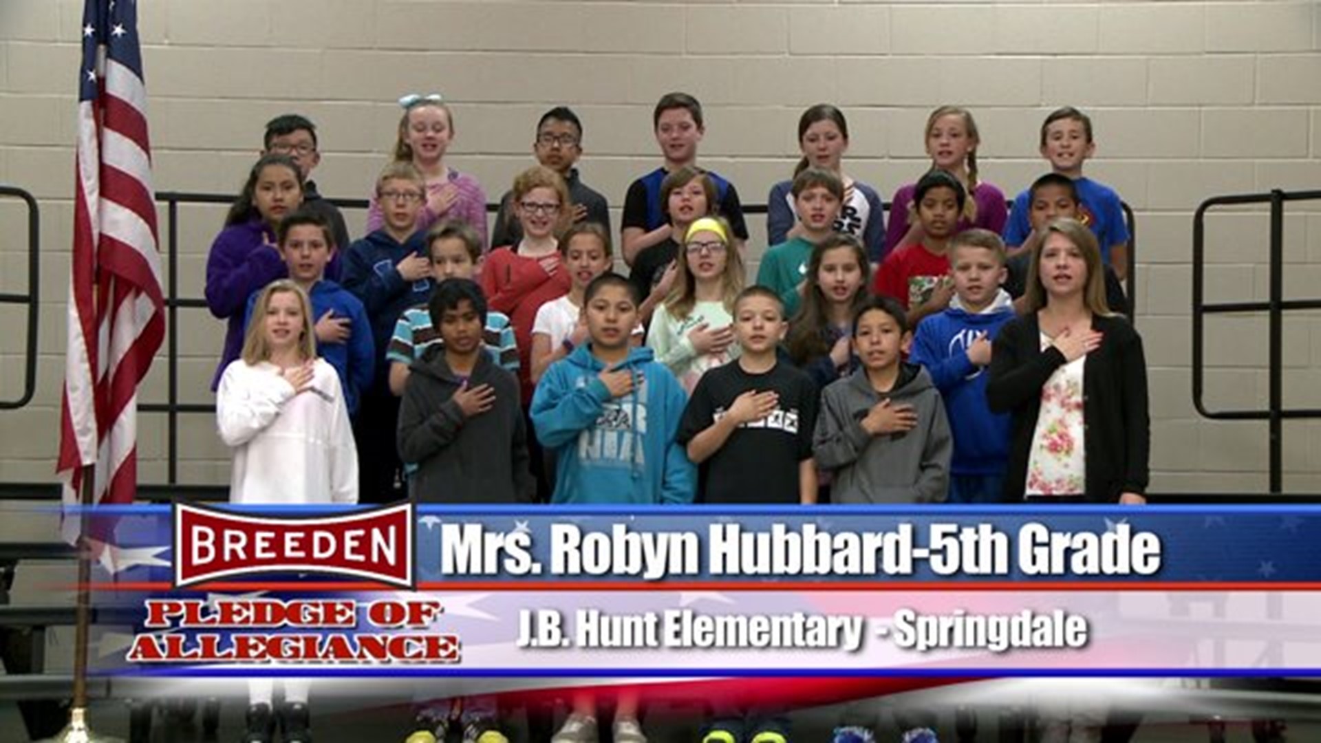 J.B. Hunt Elemtentary, Springdale - Mrs. Robyn Hubbard - 5th Grade