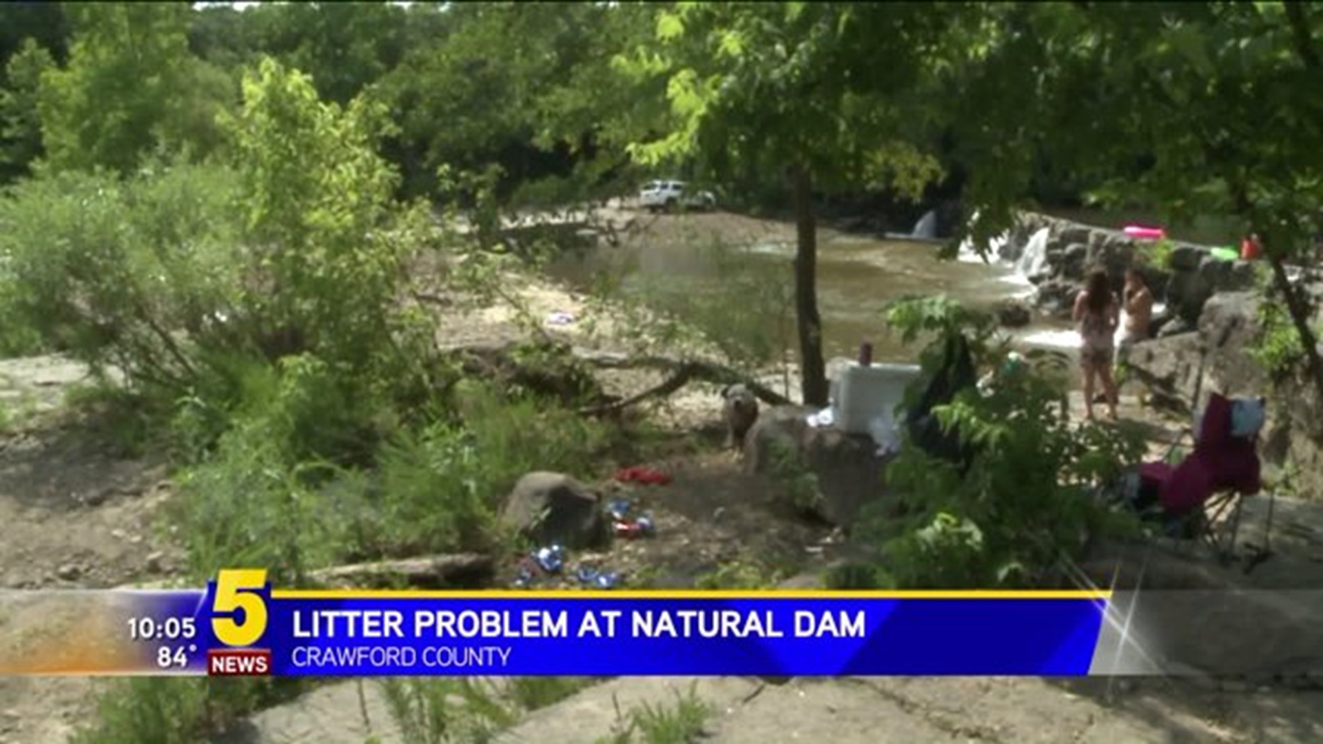 Natural Dam Visitors Concerned About Litter