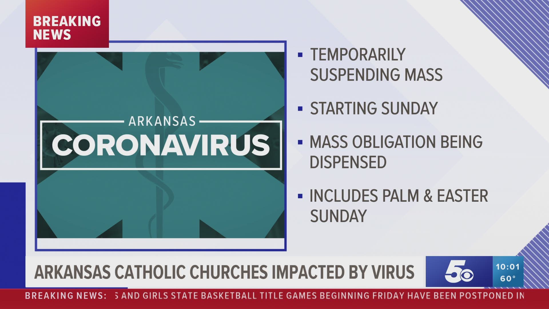 Arkansas Catholic Churches impacted by coronavirus
