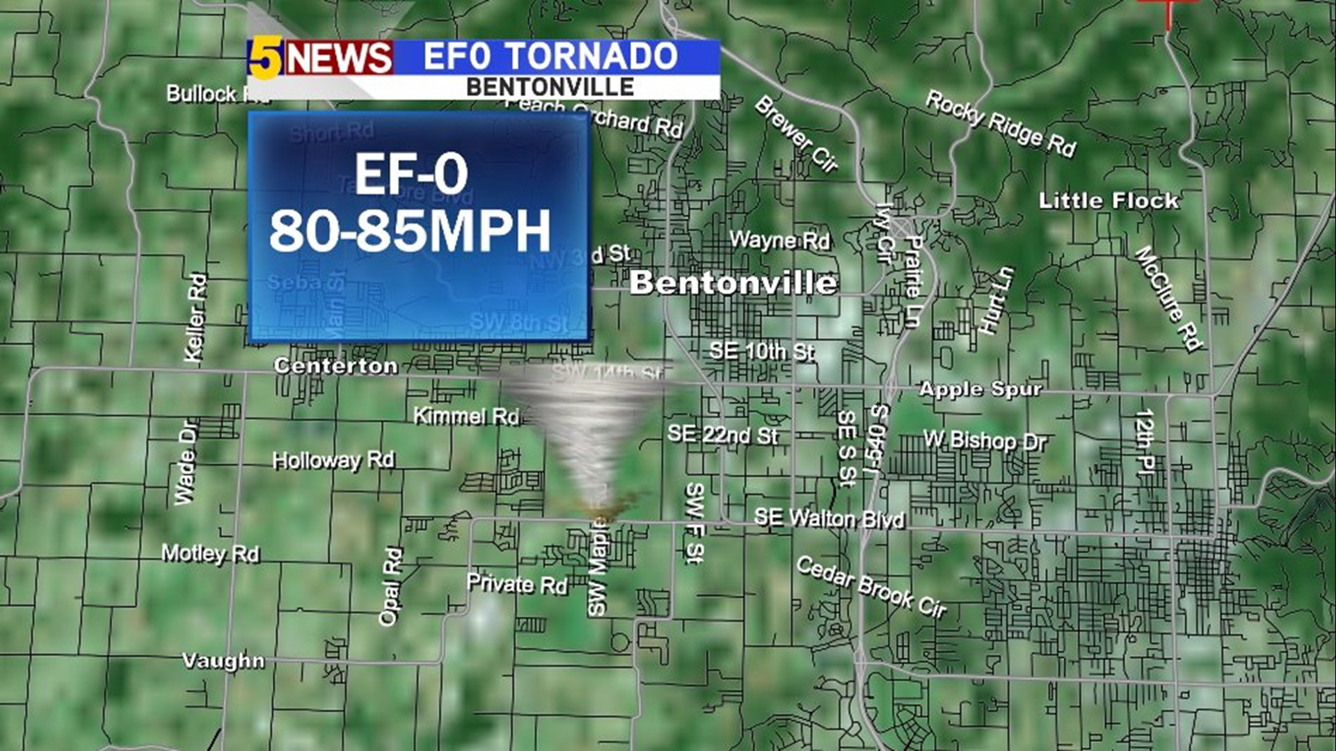 NWS Confirms Tornado in Bentonville From May 19th Storms