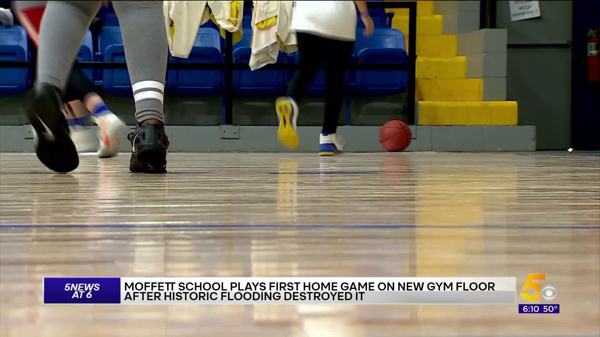 Moffett Students Play First Game On New Court Since Historic Flooding