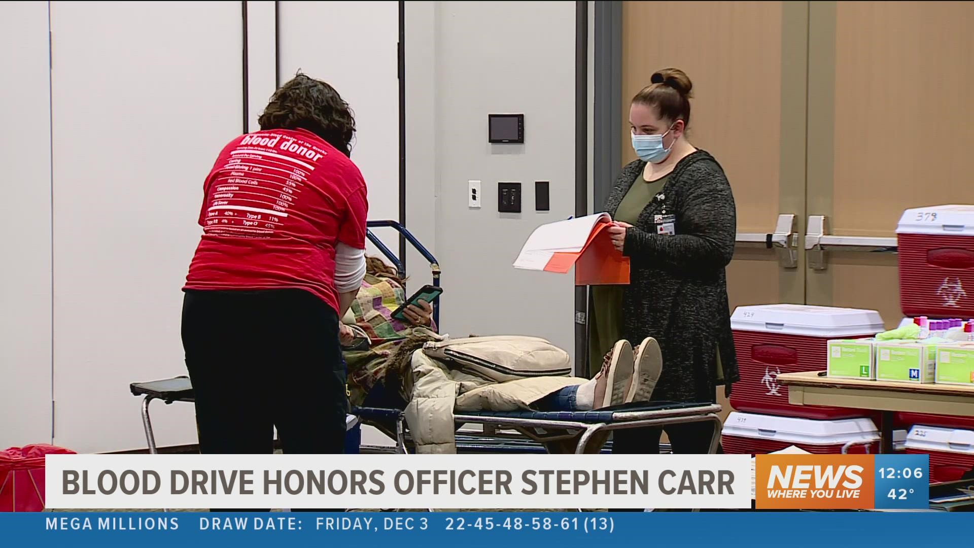 It's been two years since the tragic death of late Fayetteville Officer Stephen Carr and the city is honoring him by hosting a special blood drive.