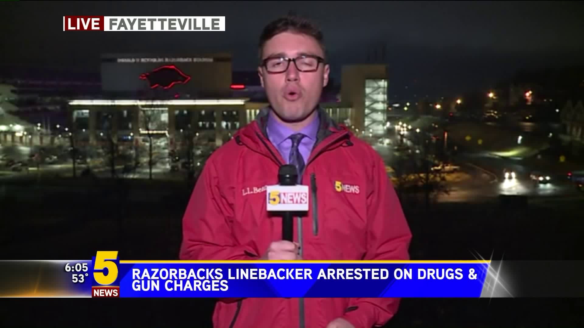 Razorback`s Linebacker Arrested On Drugs & Gun Charges