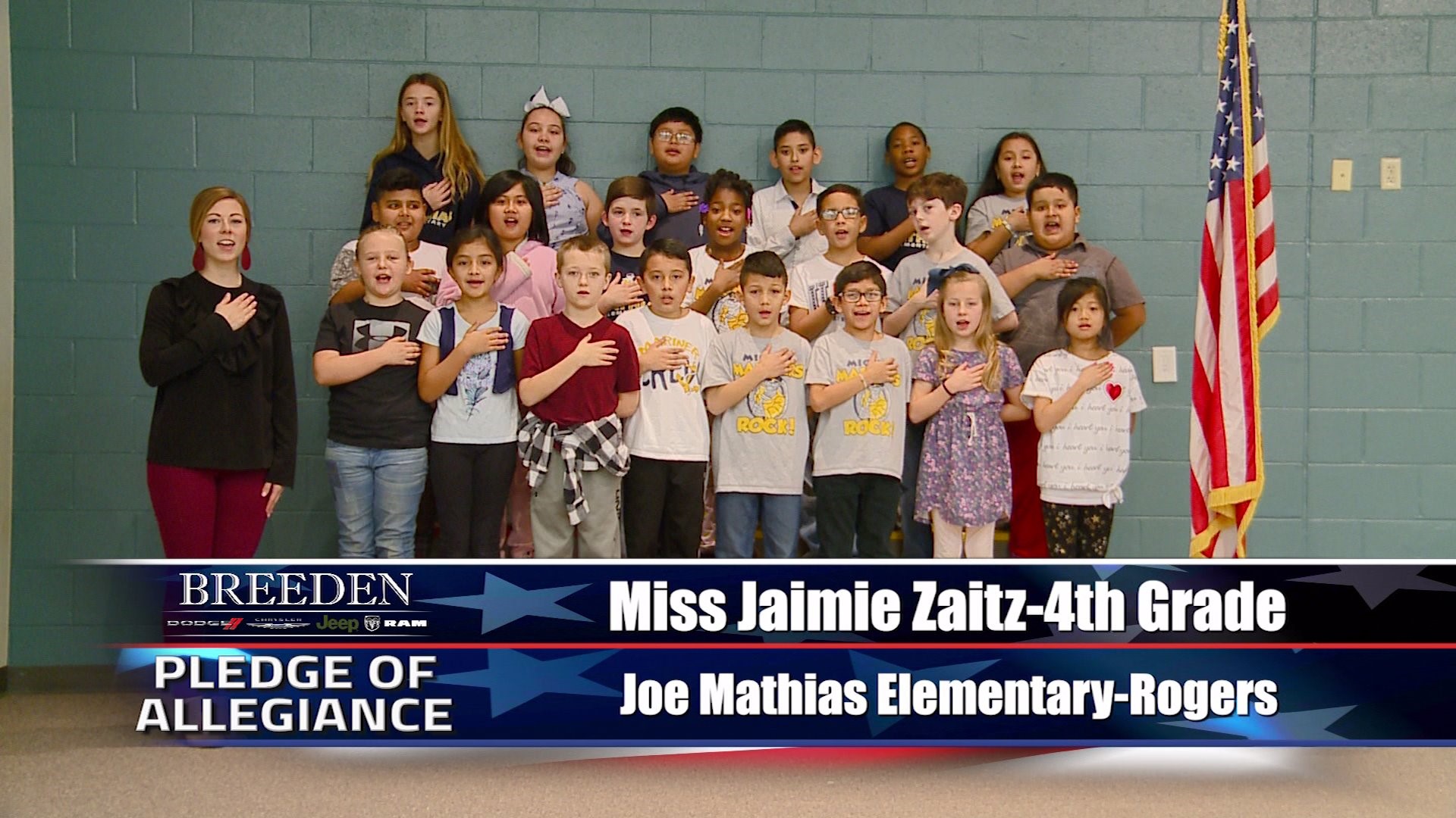 Miss Jaimie Zaitz  4th Grade Joe Mathias Elementary, Rogers