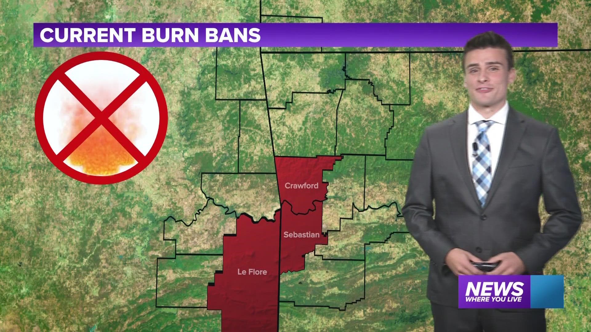 Conditions are dry across the southern Plains, resulting in a few burn bans being issued across the River Valley.