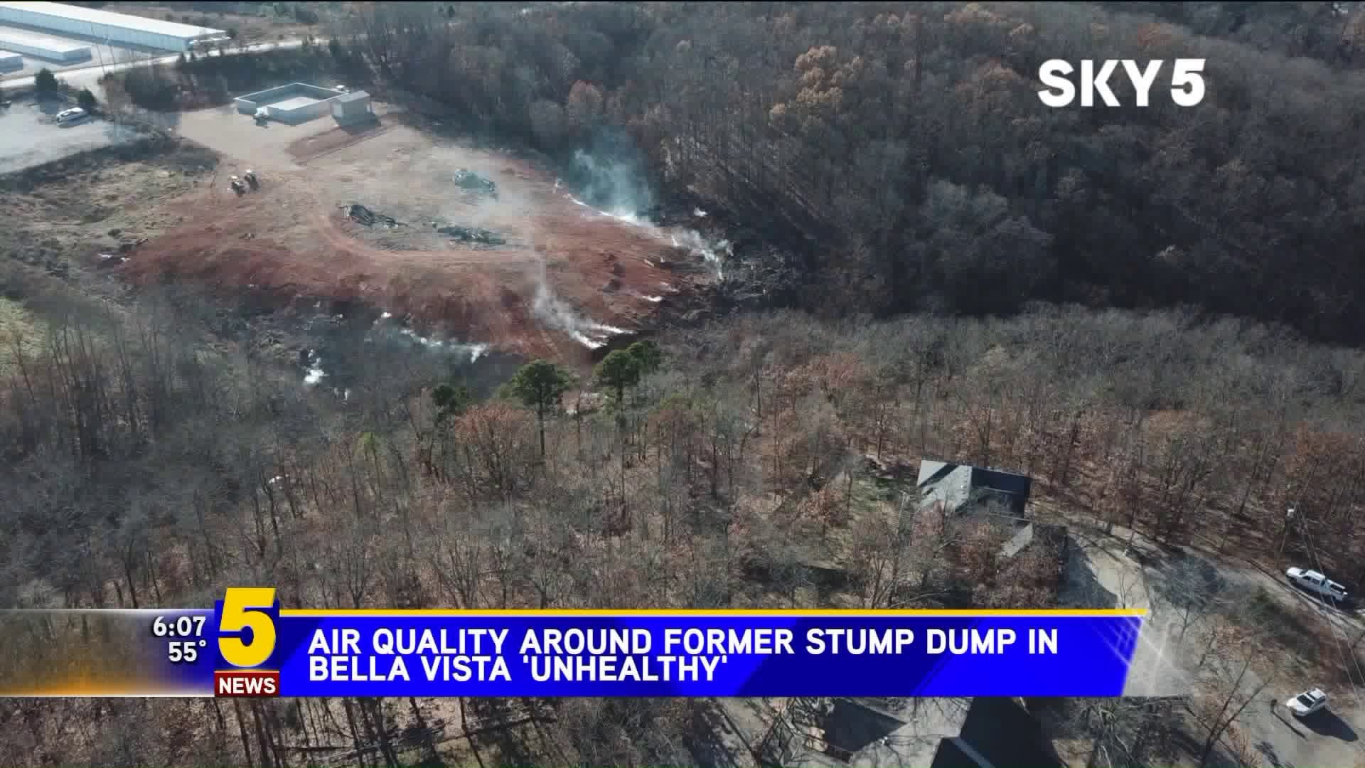 Air Quality Around Bella Vista Stump Dump Fire Considered Unhealthy