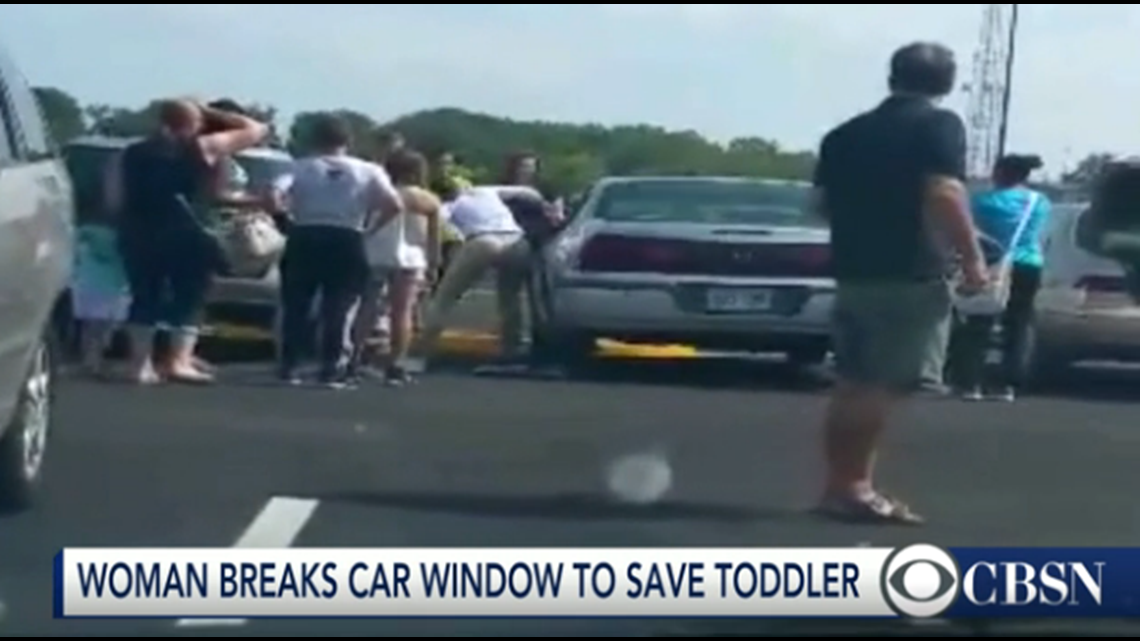 VIDEO: Woman Smashes Car Window To Rescue Toddler In Hot Car ...