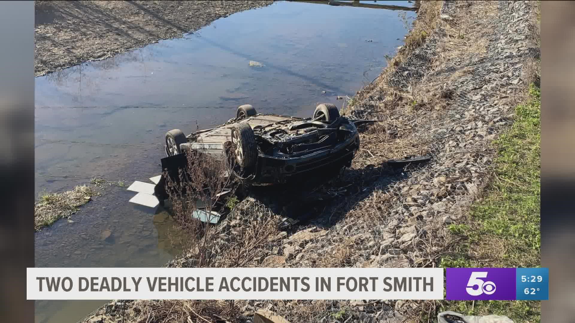 Two deadly vehicle accidents in Fort Smith leave three people dead.