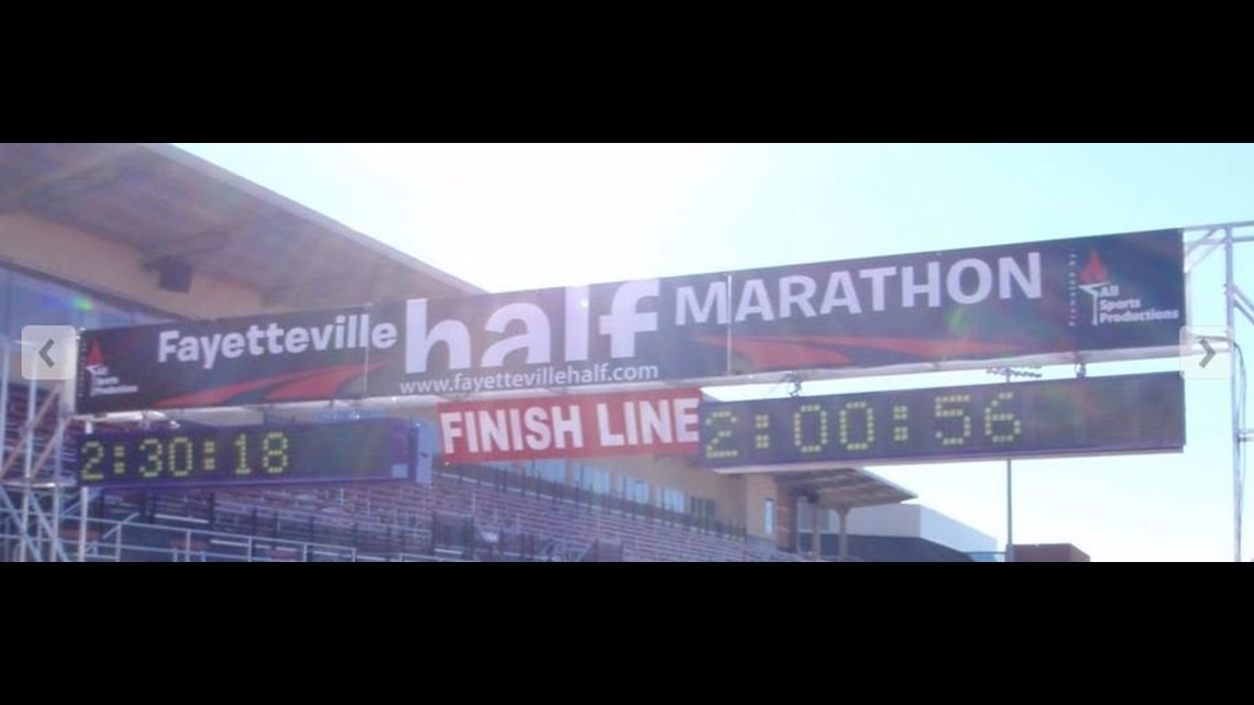 Hundreds Participate In The Fayetteville Half Marathon
