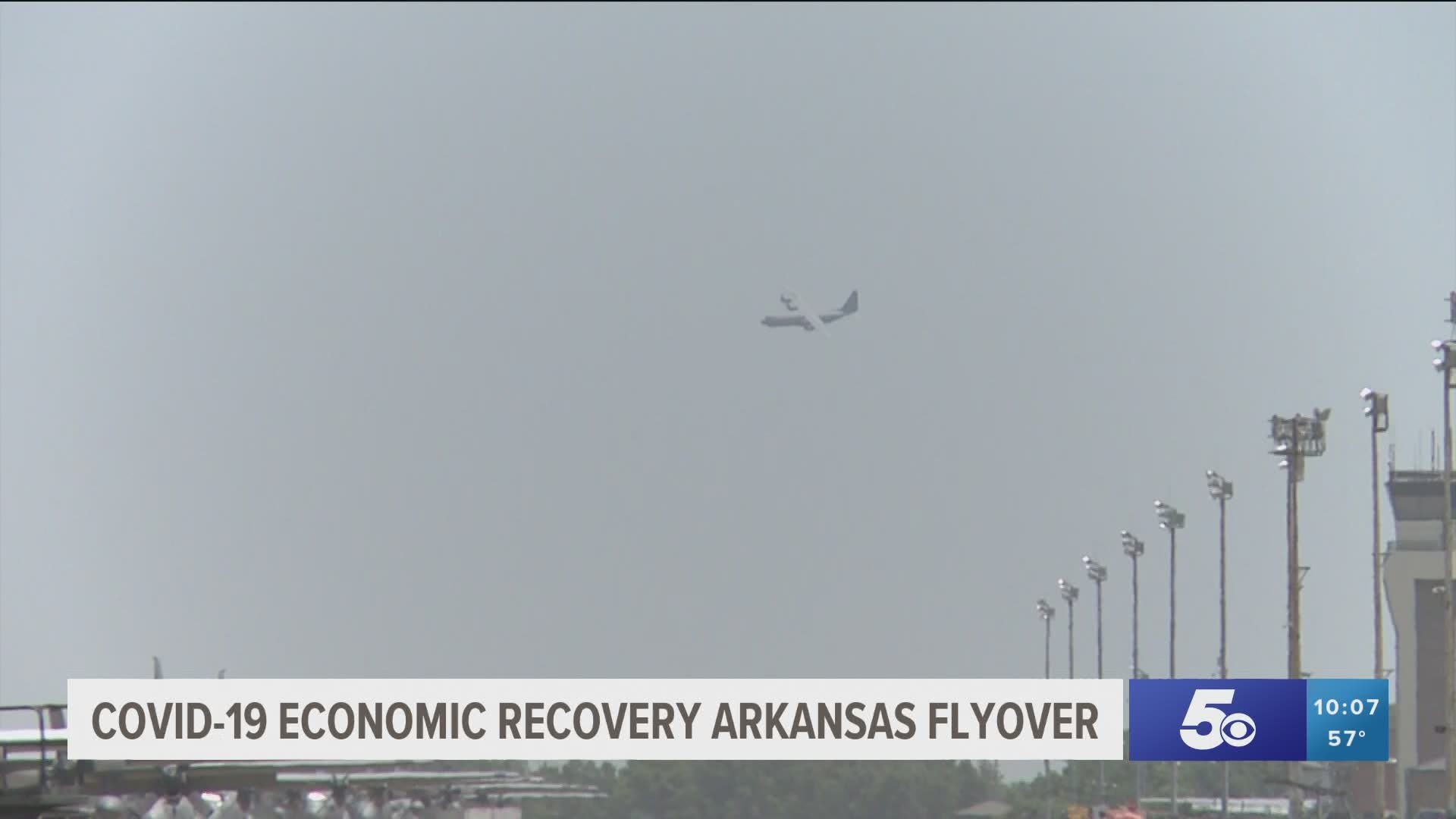 COVID-19 economic recovery Arkansas flyover