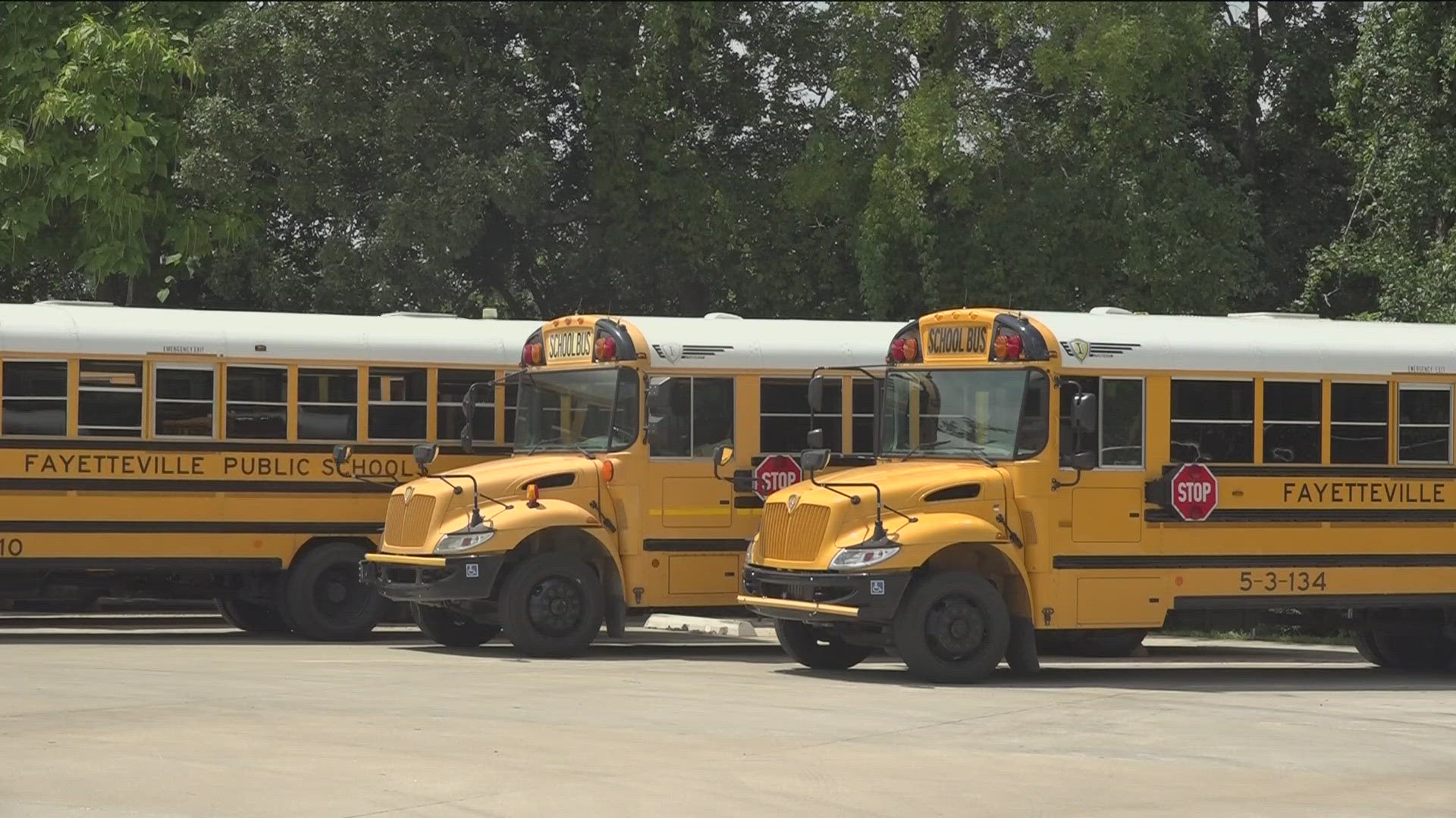 Fayetteville Schools are fully staffed with bus drivers but say they are still hiring.