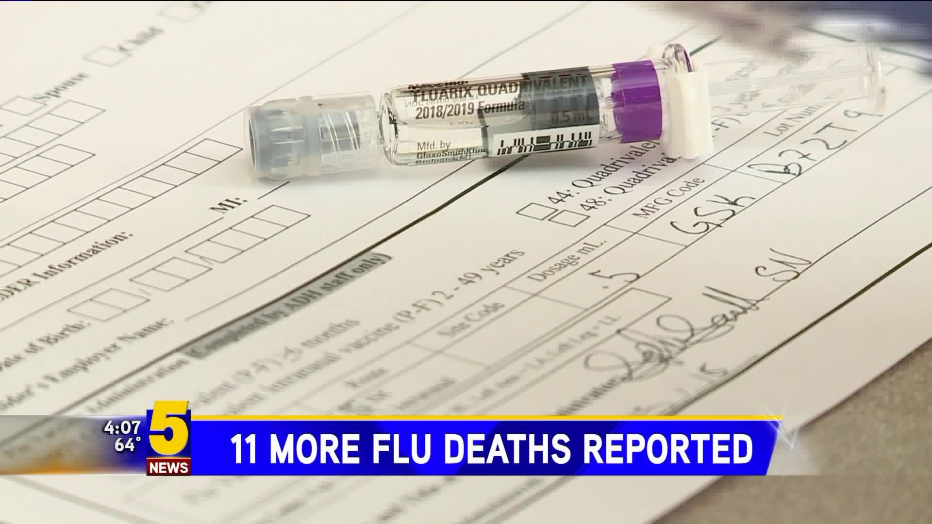 11 More Flu Deaths Reported