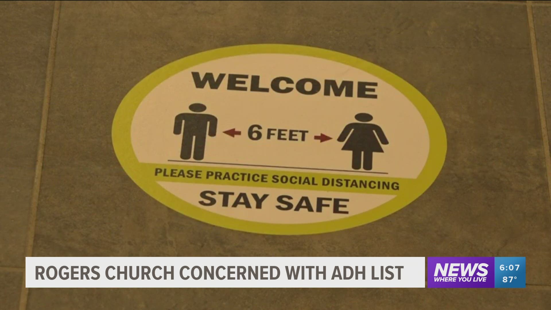 Rogers church concerned with ADH COVID-19 list